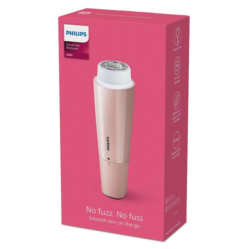 Philips Ladyshaver Series 5000 Depiladora Facial Brr454/00 Color Rosa