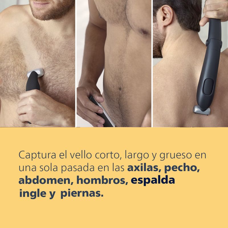Philips Serie 5000 BG5020/15 - Afeitadora corporal apta para la ducha con 3  peines-guia y mango extralargo para la espalda 50 min de uso : Philips:  : Belleza